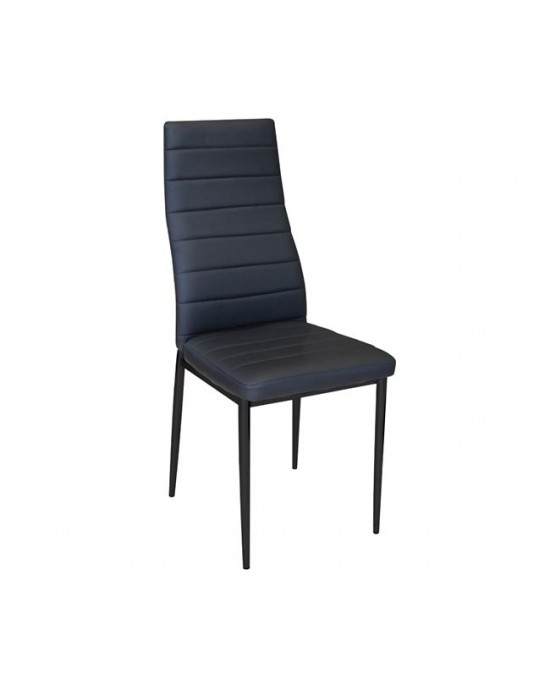 ΕΜ966Β,34 JETTA Chair Black Pvc 4pcs/ctn (Black paint) 1 pack / 4 pcs-40x50x95cm