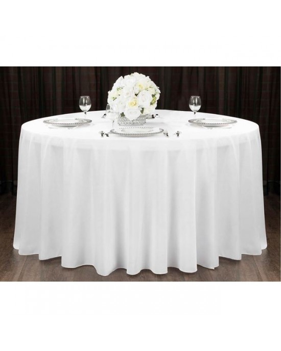 ΕΟ174,Υ BLOW Round Tablecloth for Table D.153 Fabric Ivory