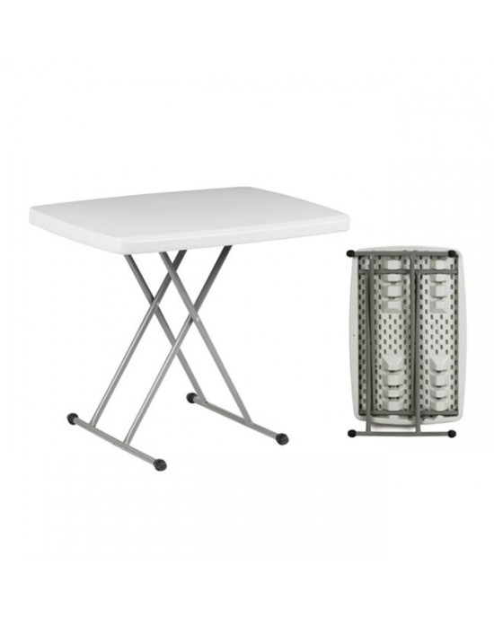 ΕΟ177 BLOW Hdpe Folding Adjustable Table 77x50cm White