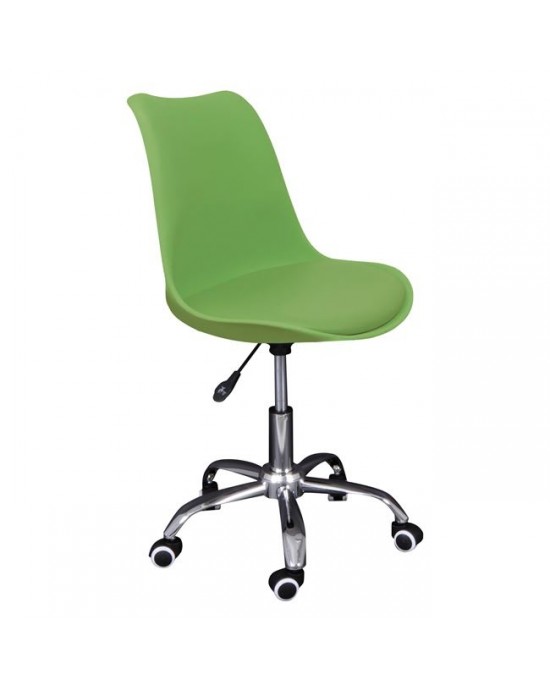 ΕΟ201,6W MARTIN Office Chair PP/Pu Green (assembled cushion)