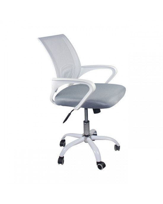 ΕΟ254,1SW BF2101-SW (with relax) Office Chair White/Mesh Grey