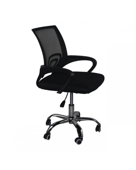 ΕΟ254,4FC BF2101-F (without relax) Office Chair Chrome/Black Mesh (2pcs) 1 pack / 2 pcs