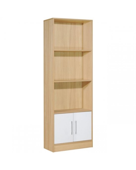 ΕΟ3018,7 DECON Bookcase 60x29x180 Natural/Birch/White
