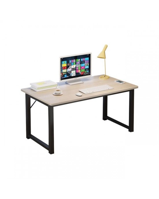 ΕΟ409,2 PC Metal Desk 100x60x73cm Black/Maple