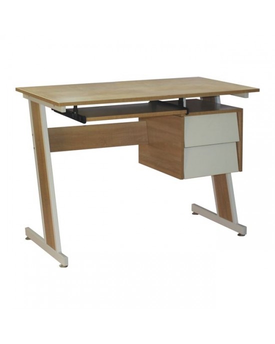 ΕΟ432 UNIT PC Metal Desk 105x54 White/Sonoma