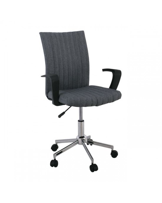 ΕΟ522 BF502 Office Armchair Chromed Base/Grey Fabric