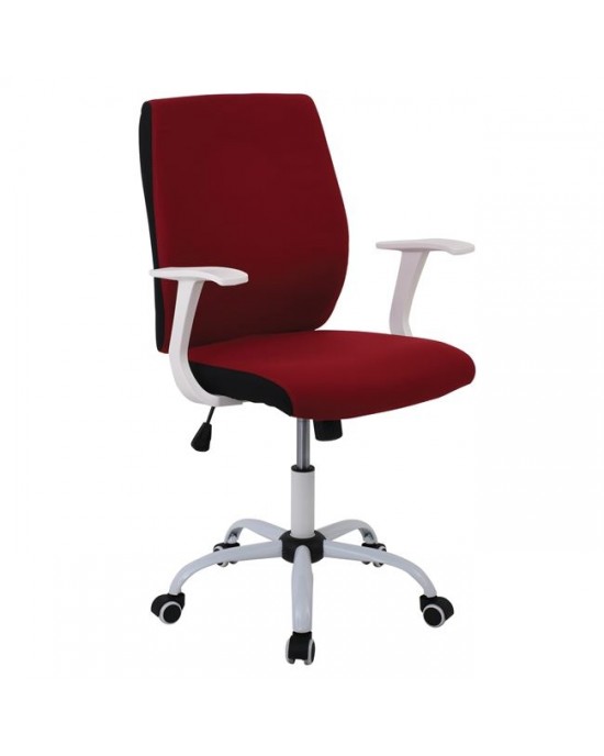 ΕΟ524,3 BF3900 Office Armchair White/Red Fabric