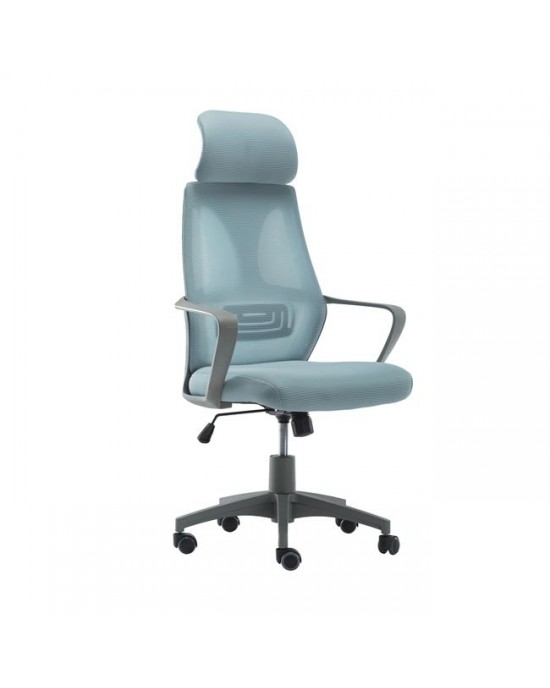 ΕΟ544,2 BF2950 Office Armchair Grey-Blue Mesh
