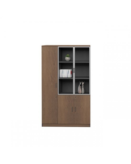 ΕΟ967,L PROLINE Cabinet/Bookcase Left Wild Oak/Black