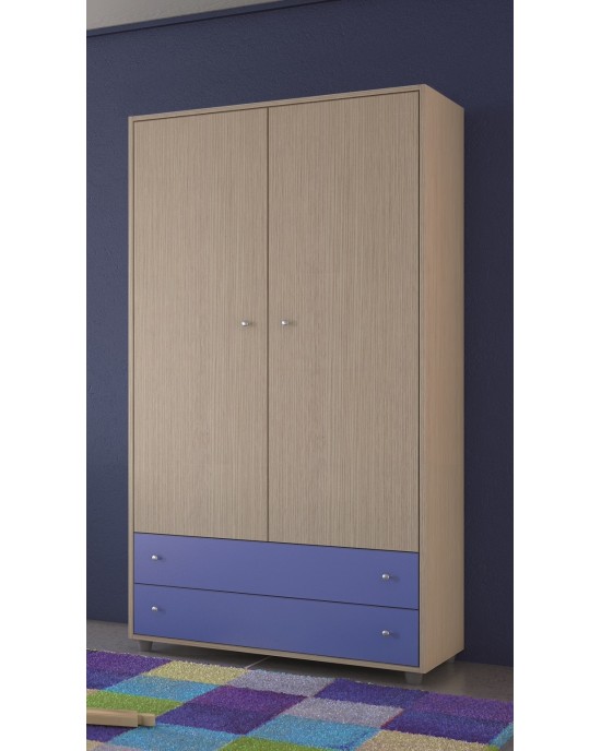 n3-wardrobe-latte-blue 2-leaf wardrobe Melamine LATTE-BLUE 90x50x180cm