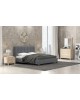 set-n62-yf-grey-150 Bedroom Set No 62 (for mattress 150x200) Dark Gray Fabric/ Latte Melamine