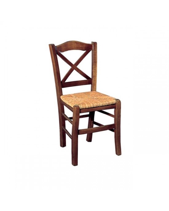 Ρ967,Ε2 METRO Chair Impregnation Walnut 1 pack / 2 pcs-43x47x88cm