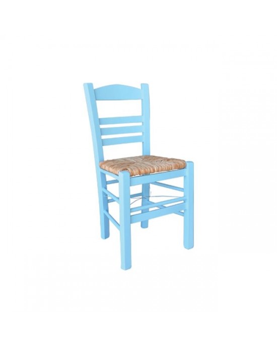 Ρ969,Ε4 ΣΙΦΝΟΣ Καρέκλα Εμποτισμός Λάκα Γαλάζιο -41x45x88cm