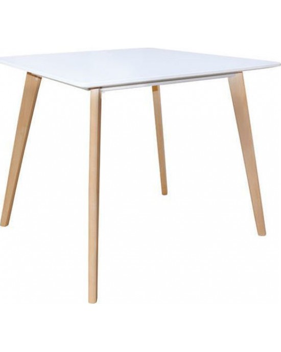 Ε7100,1 MARTIN Table 80x80cm White-80x80 H.75cm