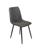 ΕΜ7912,1 ARIA Chair Metal Black, Anthracite Suede Fabric 1 pack / 4 pcs