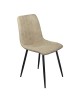 ΕΜ7912,3 ARIA Chair Metal Black, Beige Suede Fabric 1 pack / 4 pcs