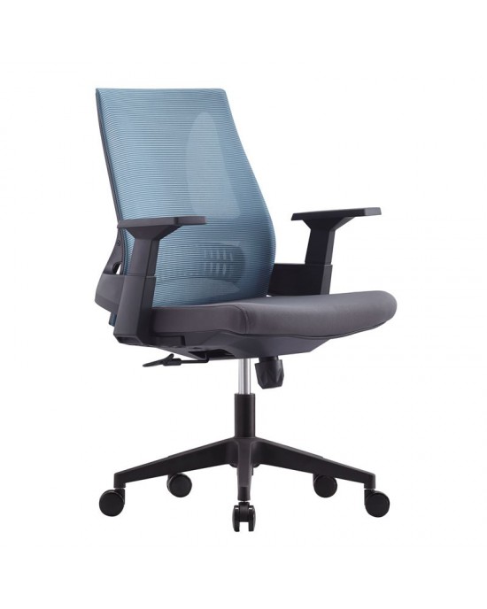 ΕΟ609,3 BF8760 Office Armchair Blue Mesh/Grey Fabric