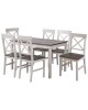 Ε784,1S DAILY Set K/D (Table 150x90+6 Chairs) White/Dark Oak