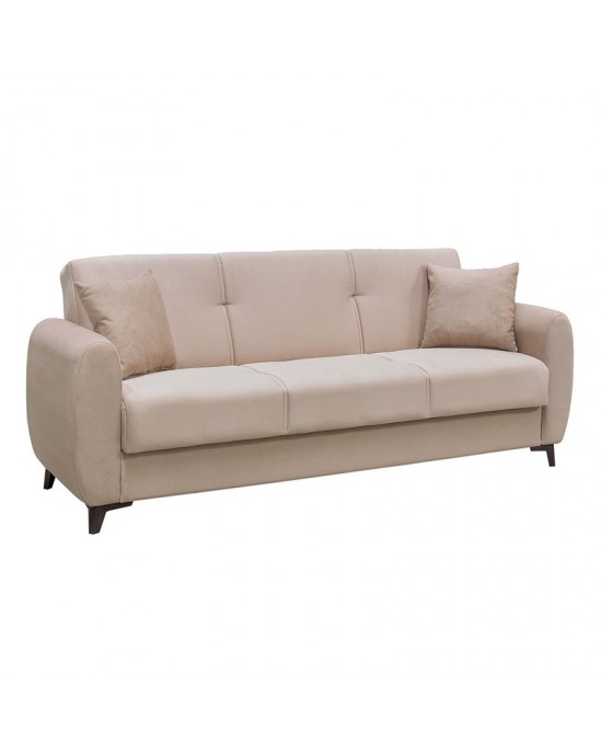 Ε9931,2 DARIO Sofa-Bed 3-Seater / Fabric Cappuccino Sofa:210x80x75-Bed:180x100cm