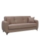 Ε9931,3 DARIO Sofa-Bed 3-Seater / Fabric Brown Sofa:210x80x75-Bed:180x100cm