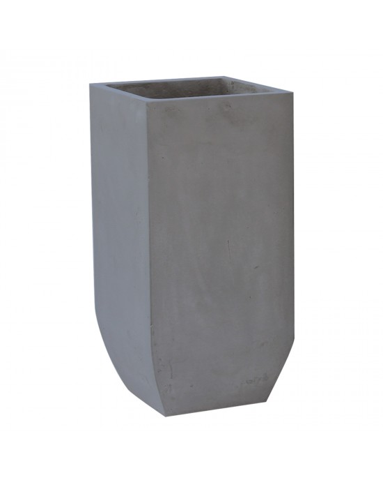 Ε6300,B FLOWER POT-1 Cement Grey 35x35x80cm
