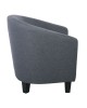 Ε7129,7W BOGA Armchair Grey Fabric 77x70x77cm