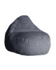 Ε018,1 DOCK Bean Bag Dark Grey Fabric (removable cover)-85x90x70cm