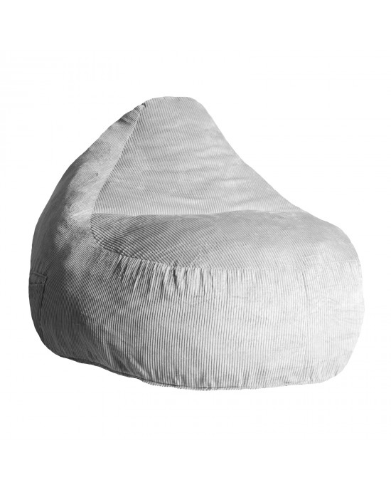 Ε018,5 DOCK Bean Bag Grey Fabric (removable cover)-85x90x70cm