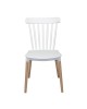 ΕΜ1391,1 LINA Καρέκλα Τραπεζαρίας - Κουζίνας, PP Άσπρο, Πόδια Οξιά Φυσικό 1 pack / 6 pcs-44x51x84cm