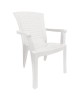 Ε397,1 VALERIA Stackable Armchair PP White (Rattan Look)  67x60x89cm
