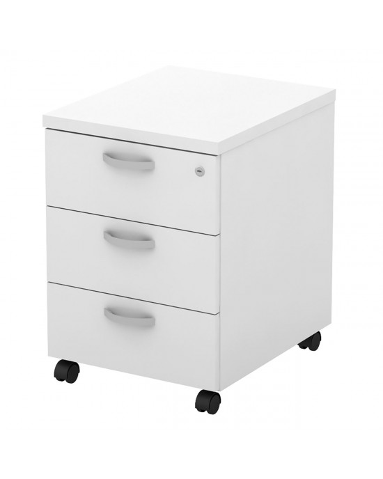 ΕΟ979,1 DRAWER Chest of drawers with 3 drawers, Color White 40x48x56cm