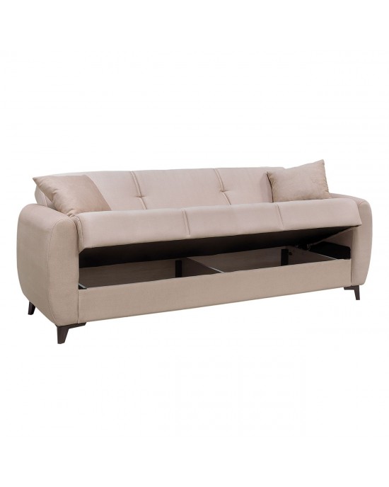 Ε9931,2 DARIO Sofa-Bed 3-Seater / Fabric Cappuccino Sofa:210x80x75-Bed:180x100cm