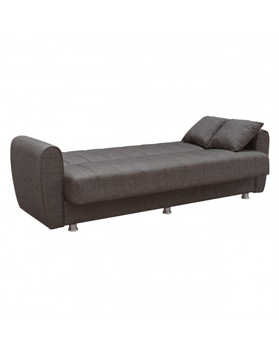 Ε9933,3 SYDNEY Καναπές - Κρεβάτι Σαλονιού - Καθιστικού, 3Θέσιος Ύφασμα Καφέ - αποθ/κός χώρος Sofa:210x80x75-Bed:180x100cm