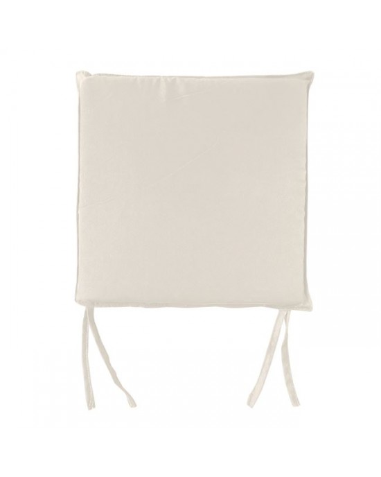 Ε241,Μ2 SALSA Chair cushion (3cm) Cream 43x44x3cm