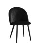 ΕΜ759,4 BELLA Chair Metal Black/Fabric Velure Black 1 pack / 4 pcs