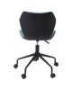 ΕΟ207,3 DAVID Office Chair Pu Black/Fabric Pale Green