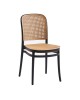 Ε387,2 FLORENCE PP Chair Black/Beige 41x41x83cm