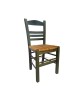 Ρ969,Ε6 ΣΙΦΝΟΣ Καρέκλα Οξιά Βαφή Εμποτισμού Ανιλίνη Πράσινο, Κάθισμα Ψάθα 41x45x88cm
