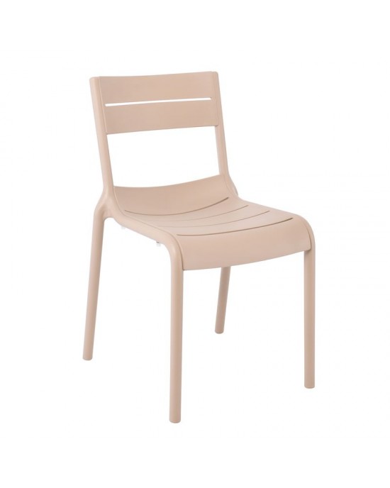 Ε3806,2 SERENA Καρέκλα, Στοιβαζόμενη PP - UV Cappuccino  51x56x82cm