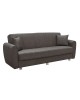 Ε9933,3 SYDNEY Καναπές - Κρεβάτι Σαλονιού - Καθιστικού, 3Θέσιος Ύφασμα Καφέ - αποθ/κός χώρος Sofa:210x80x75-Bed:180x100cm