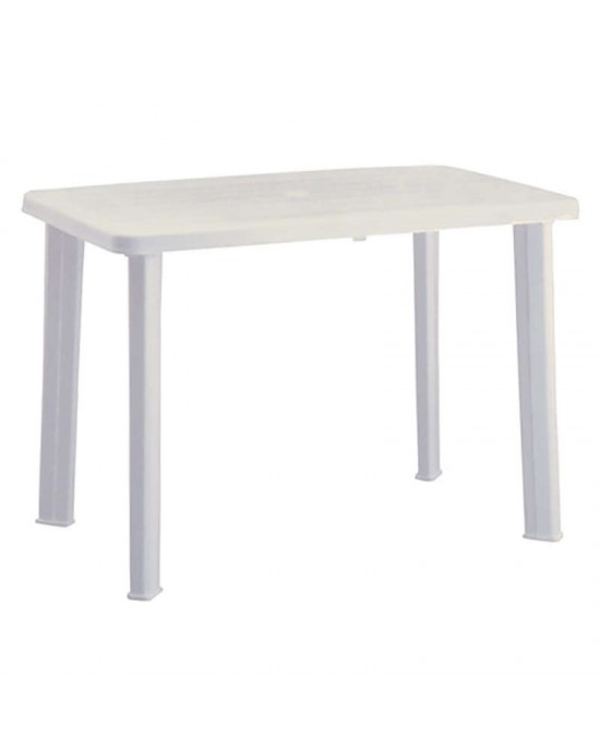 02.0351  WHITE PLASTIC TABLE 70X105cm.
