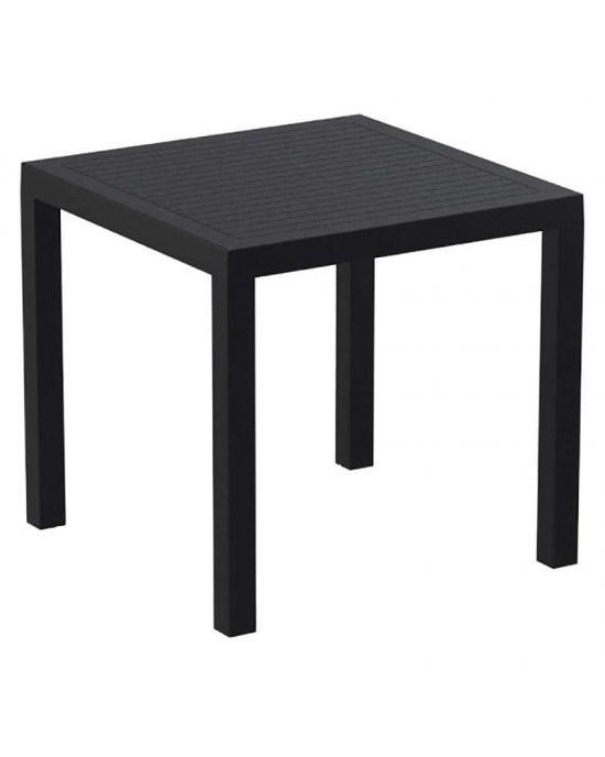 20.0521 ARES TABLE 80Χ80Χ75cm. BLACK POL / NIOY