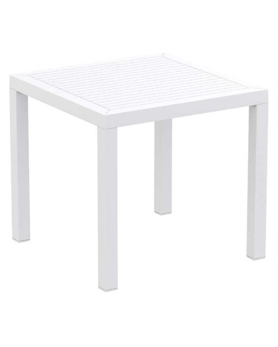 20.0524  ARES TABLE 80Χ80Χ75cm. WHITE POL / NIOY