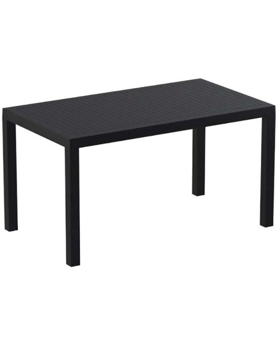 20.0531  ARES TABLE 140Χ80Χ75cm. BLACK POL / NIOY