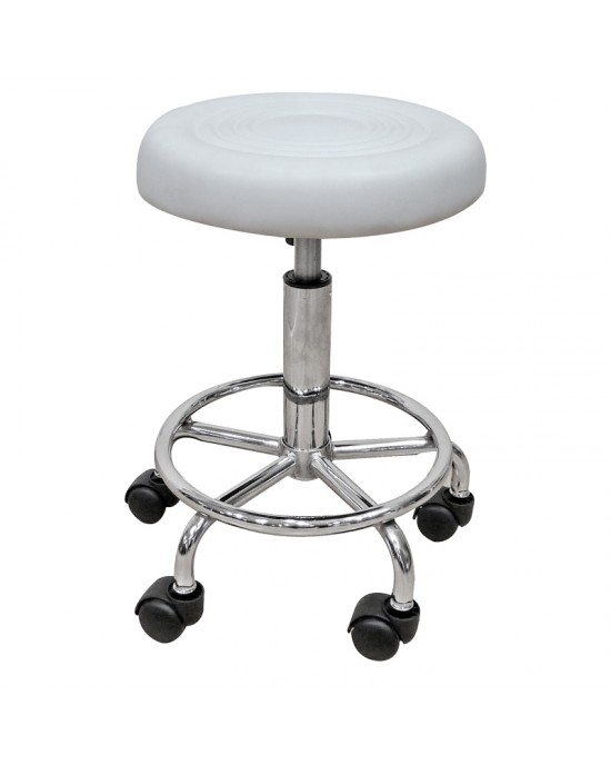 43.2260.S BAR70 WHITE PU(S2)STOOL WITH SHOCK ABSORBER 38Χ38Χ50-65cm.