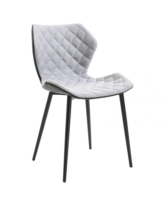 11.1573.S Dining Chair Metal 2pcs Mirka Gray Fabric 48X51X85cm.