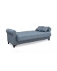 40.0130 AZUR SILVER GRAY FABRIC 3-SEAT SOFA/BED WITH STORAGE SPACE 210X80X75cm. BED. 180X100 cm.