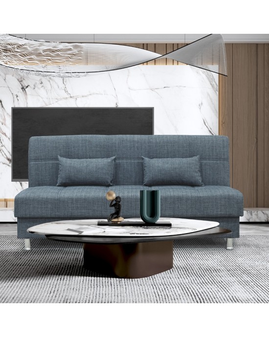 40.0128 FELINA GRAY FABRIC 3-SEAT SOFA/BED WITH STORAGE SPACE 180X90X80cm. BED. 180X100cm.