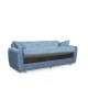 40.0119 ELVA BLUE GRAY FABRIC 3-SEAT SOFA/BED WITH STORAGE SPACE 210X80X75cm. BED. 180X100cm.